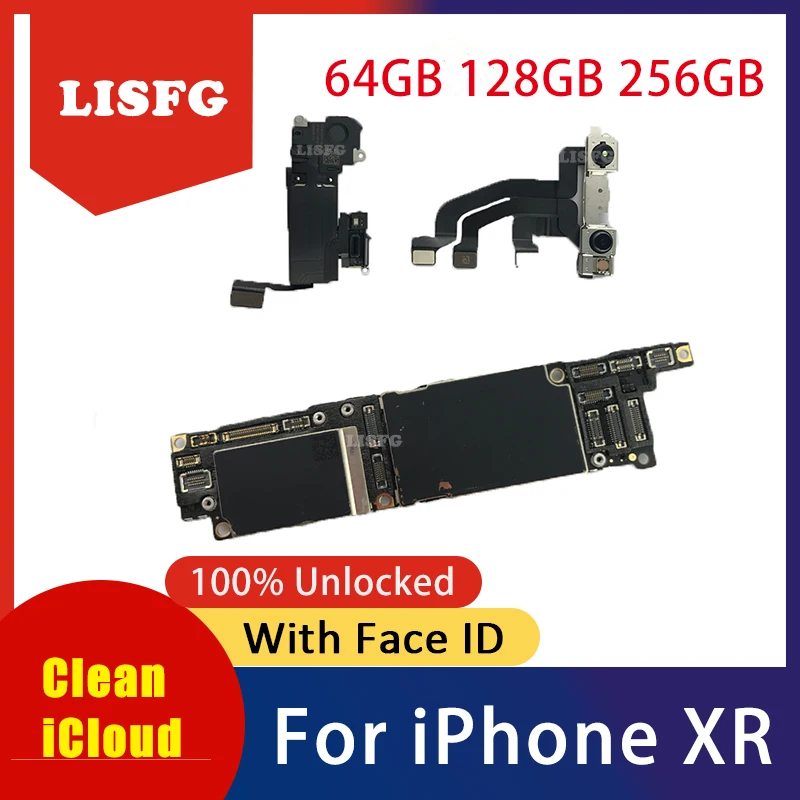 Заводская разблокированная Логическая плата для iPhone XR материнская плата с системой IOS для iPhone XR 64 GB 128 GB 256 GB с лицевой ID материнская плата