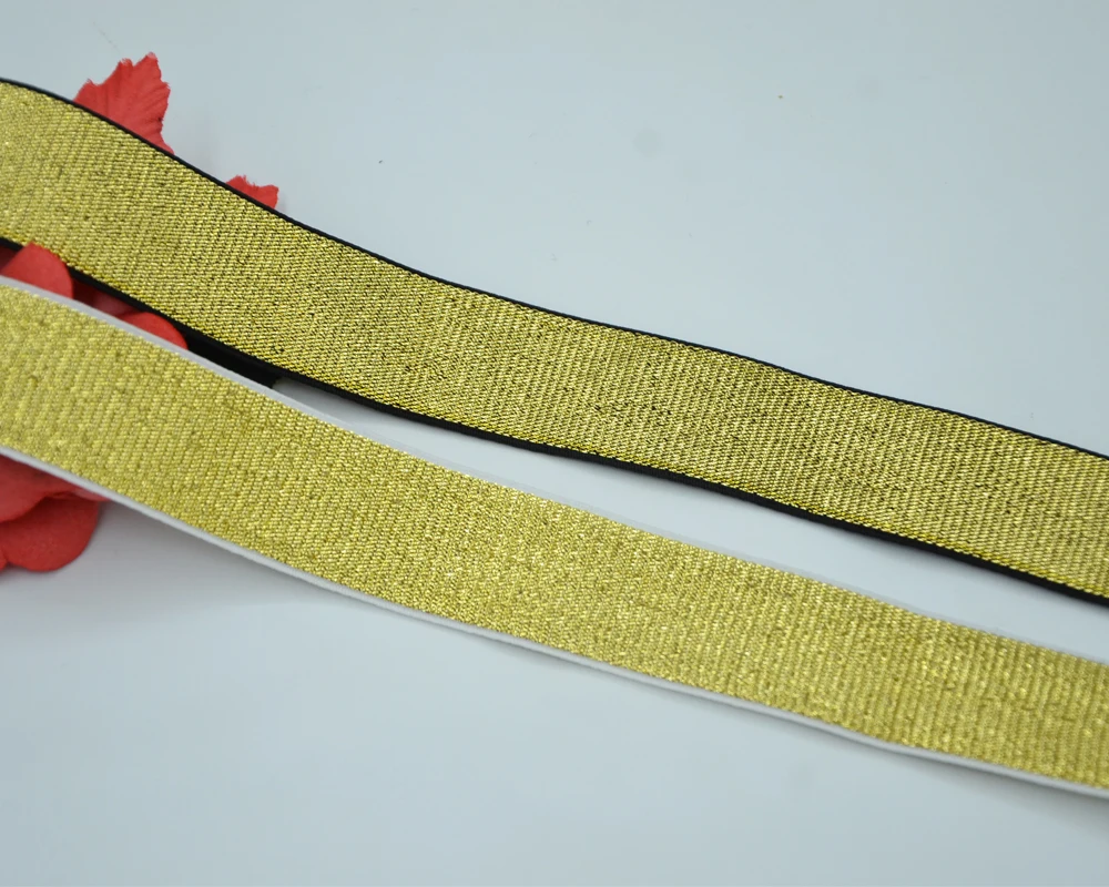 Новый стиль украшения 3 см блестящая золотая лента черный/белый цвет швейная