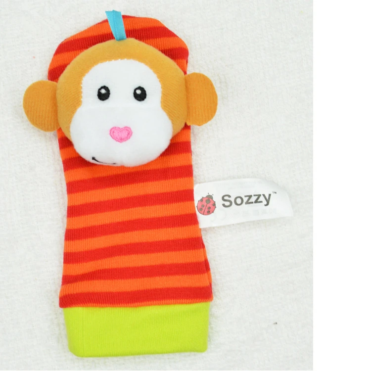 Детские погремушки SOZZY мягкие носки на запястье с погремушкой бесплатная