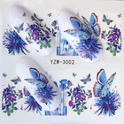 1 лист синий цветокбабочкаЛовец снов наклейки для ногтей маникюр с использованием водяных знаков польский стикер для ногтей 32 стиля на выбор