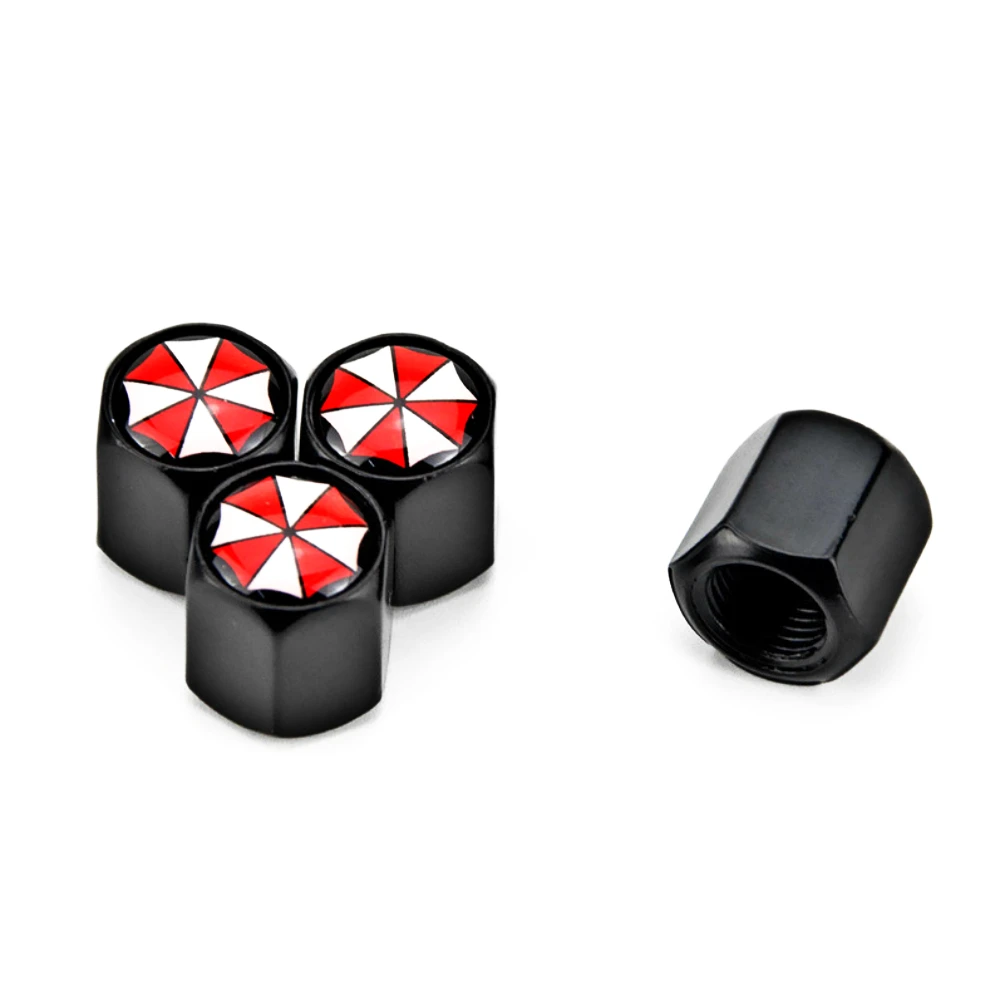

4 X Car Accessories Umbrella Corporation Metal Wheel Valve Caps for Ford Focus 2 3 Fiesta ST RS Mustang Mk1 Chevrolet