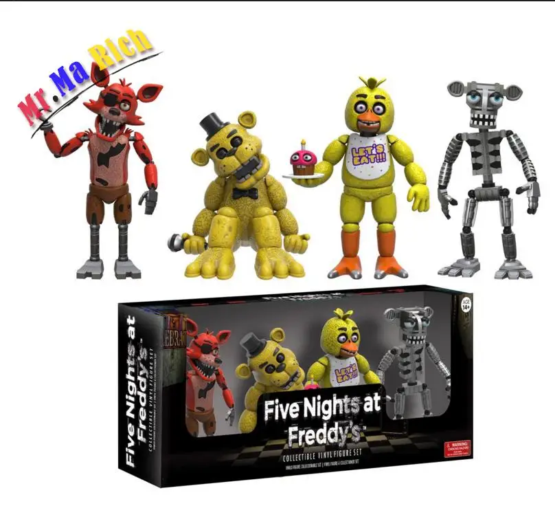 4 шт./лот ПВХ Five Nights At Freddy's экшн фигурка Fnaf Бонни Фокси Фредди Fazbear куклы аниме