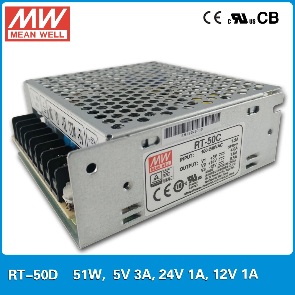 

MeanWell трансформатор высокой стабильности, 5 В, 12 В, 15 В, 24 В, 1 А, 2 А, 4 а, 50 Вт