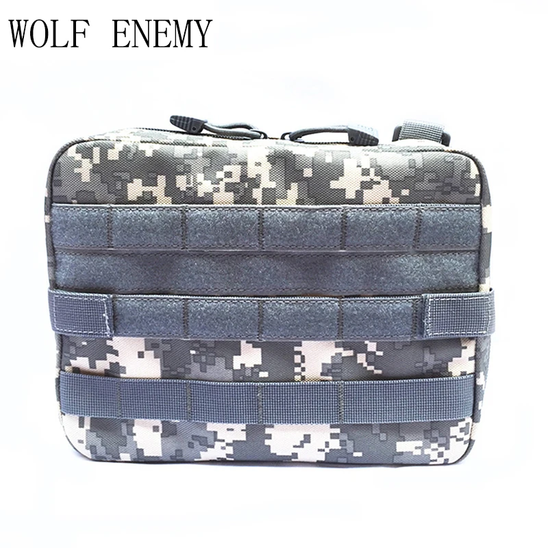 ACU Тактическая Сумка Molle, нейлоновая, черная, тактическая сумка, большой органайзер для журналов, универсальный телефонный медик, поясная сумка, EDC, Molle, сумки - Цвет: ACU