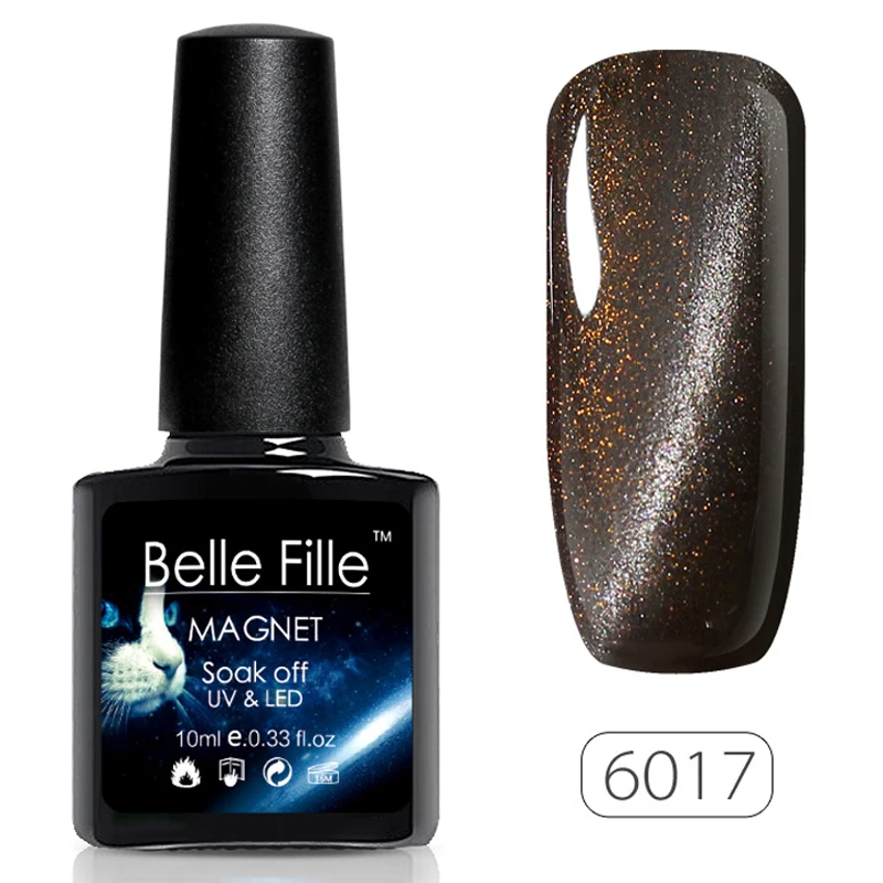 BELLE FILLE кошачий глаз УФ гель лак для ногтей розовый Лаки полу постоянный польский