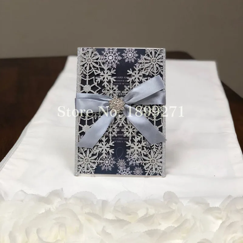 50 шт. карманные приглашения на свадьбу в виде снежинок|Открытки и приглашения| |
