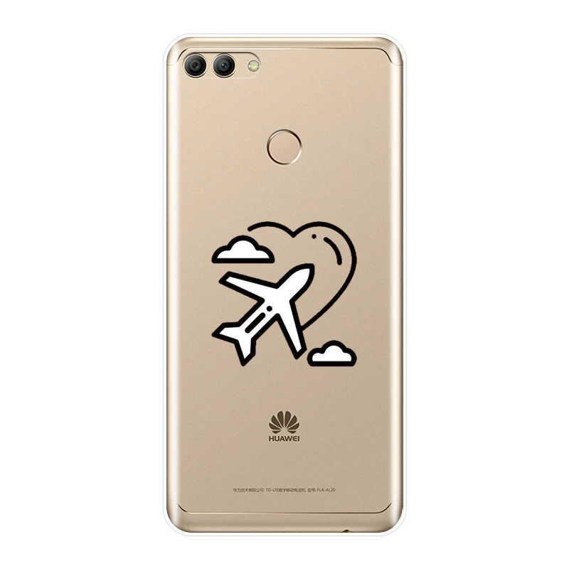 Мягкая задняя крышка для huawei Y5 Y6 Y7 Prime 2018 Y9 2019 самолет звезда милый чехол телефона