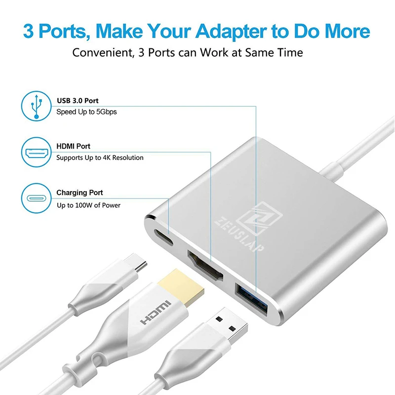 USB 3. 0 Type-C к HDMI Hub адаптер 4K для Mac Air Pro Huawei Mate10 Samsung S8 Switch Type C | Компьютеры и офис