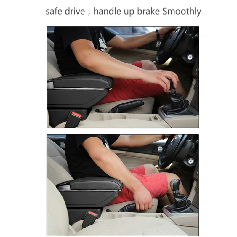 

Car Console Armrest Box For PEUGEOT 206 207 2006-2013 Central Storage Box With Cup Holder Ashtray Car Arm Rest Box Rotatable