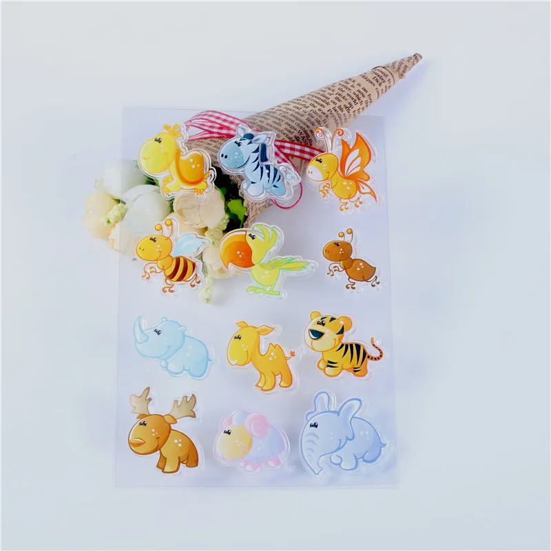 TYLL Animal Silicone Clear Stamps For Scrapbooking DIY Photo Album Cards Decoration Transparent Stamp Craft Tools | Канцтовары для