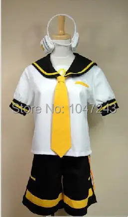 Аниме Vocaloid Kagamine Rin/Len Косплей Костюм vocaloid-mirror dicotyledons cos