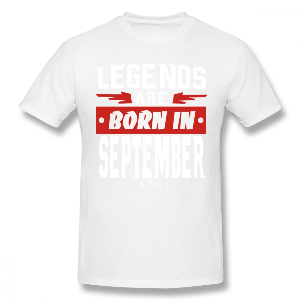 Legends Born In Футболка с принтом сентябрь для мужчин плюс размер пользовательская