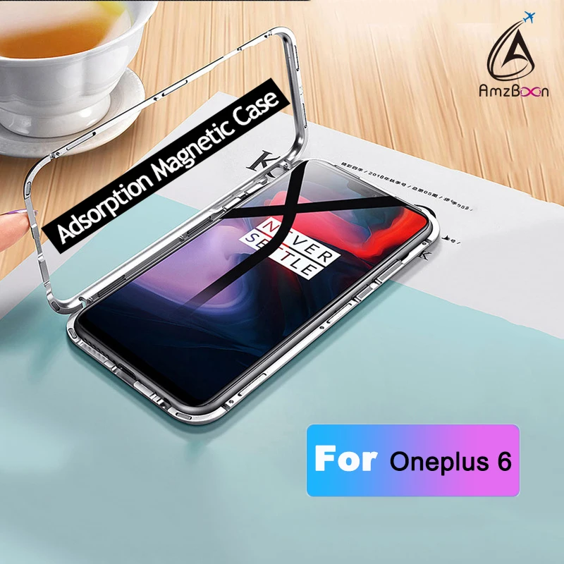 AmzBoon Магнето Магнитная адсорбции металлический корпус для Oneplus 6 Чехол роскошные