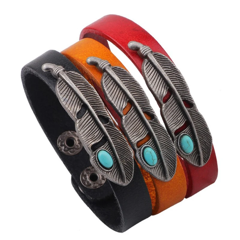 Винтажный Браслет из натуральной кожи в стиле панк bangle bracelet holder stand bangle jewelrybangle men | Отзывы и видеообзор