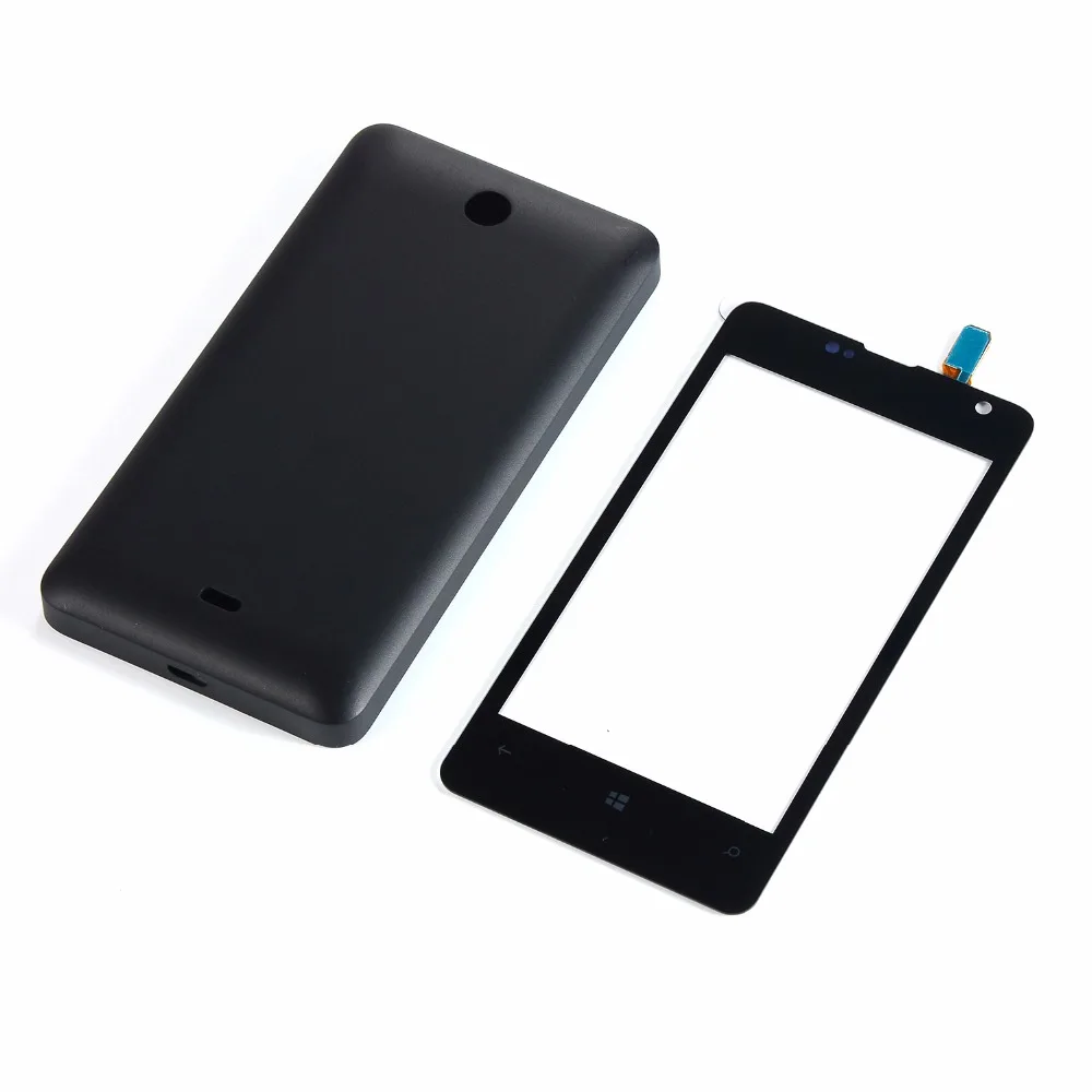 Для Microsoft Nokia Lumia 430 N430 сенсорный экран дигитайзер панель Стекло + Корпус батарея