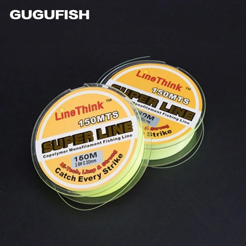 GUGUFISH 150 м нейлоновая нить леска для ловли карпа трески износостойкая Растяжимая