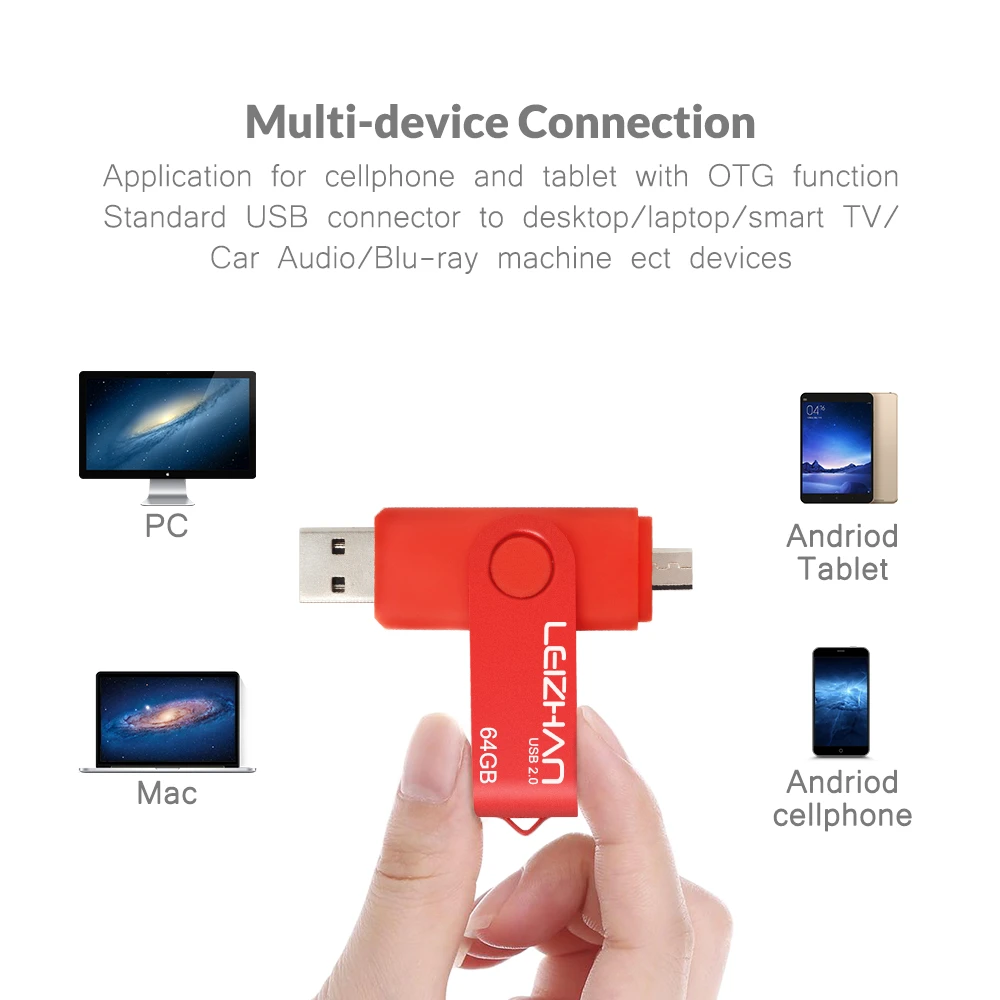 Leizhan OTG USB флэш-накопитель для Android мобильных устройств Рамочка фотографии samsung Galaxy