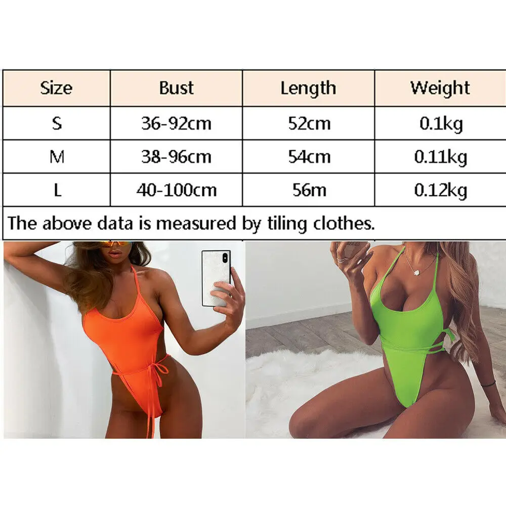 Sexy Women One-piece Summer Swimwear Female Push Up Beach Backless Monokini Bathing Bikini Beachwear Outfits | Спорт и развлечения