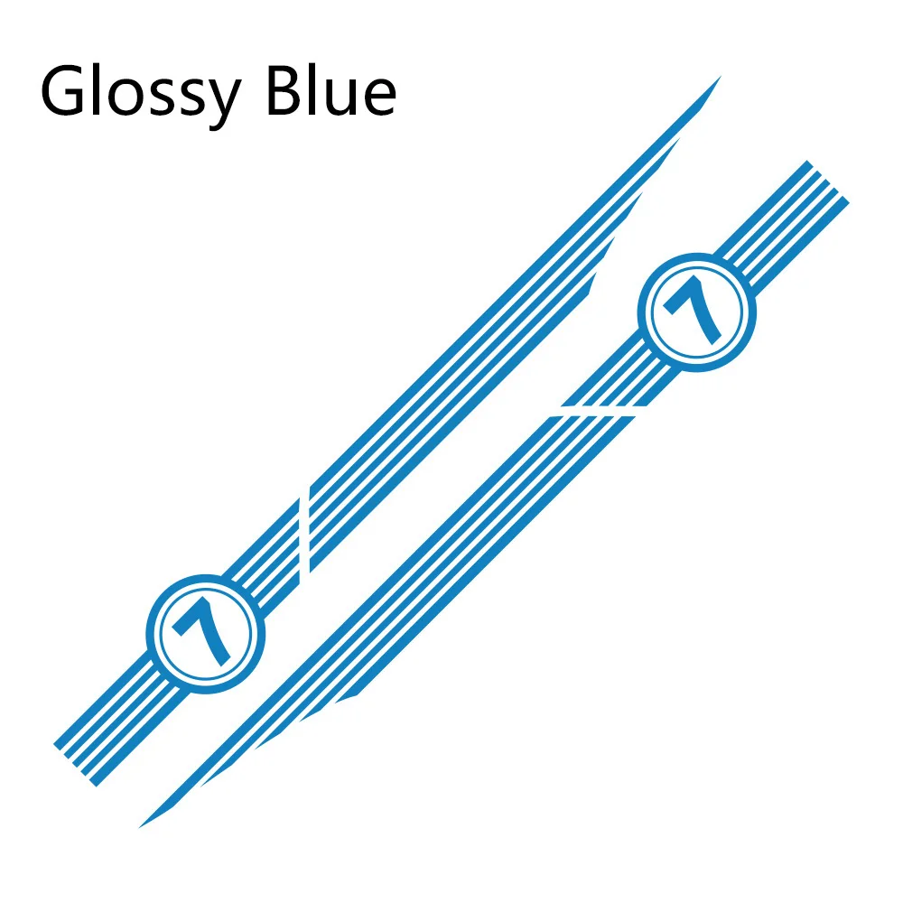 Glossy Blue Автомобильный Стикеры стильная укладка Авто длинные штаны с полосками, DIY настенные наклейки для Mini Cooper R56 R57 R58 R50 R52 R53 R59 R61 R60 F60 F55 F56 F54 - Название цвета: Glossy Blue