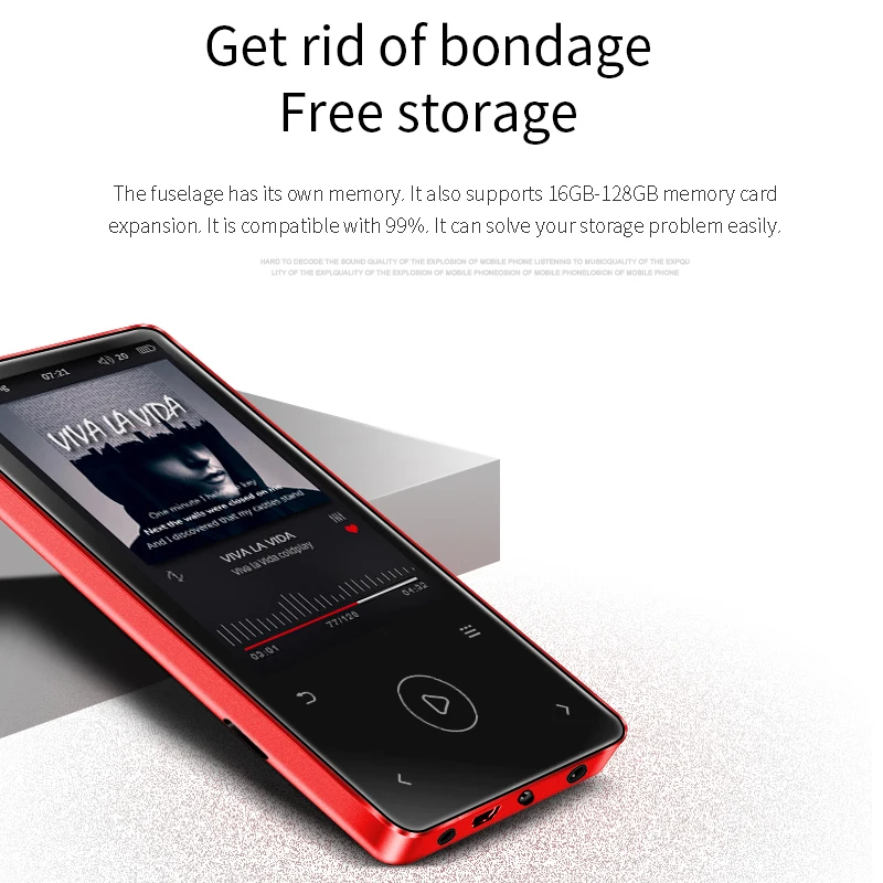 Алюминий сплав mp3 плеер bluetooth без потерь hifi MP 3 с радио IQQ X11 walkman mp 4 bluetooth|MP3-плееры| |