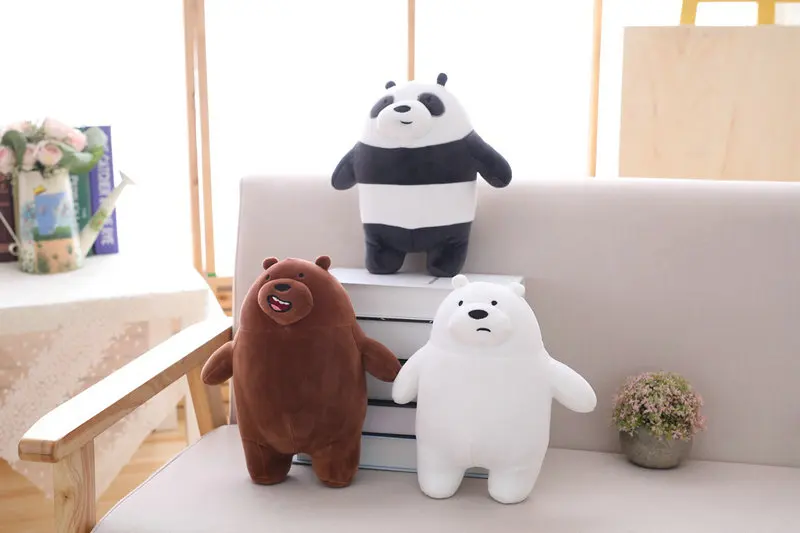 27 см Kawaii Мы Голые Медведи Плюшевые игрушки мультфильм медведь набивной гризли серый белый медведь панда кукла Дети любят подарок на день рождения