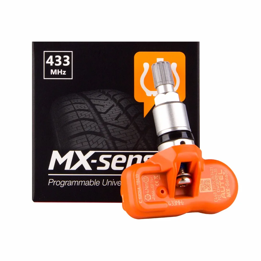 Autel TPMS Сенсор MX-Сенсор 433 МГц Инструменты для ремонта шин TPMS Сенсор Поддержка программирования с TS501 TS508 MX Сенсор 433 МГц