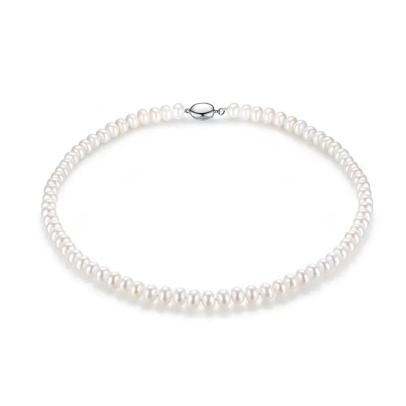 

White Natural Freshwater Pearl Necklace For Women 8-9mm Necklace Beads Jewelry 45cmLength Necklace Fashion Jewelry