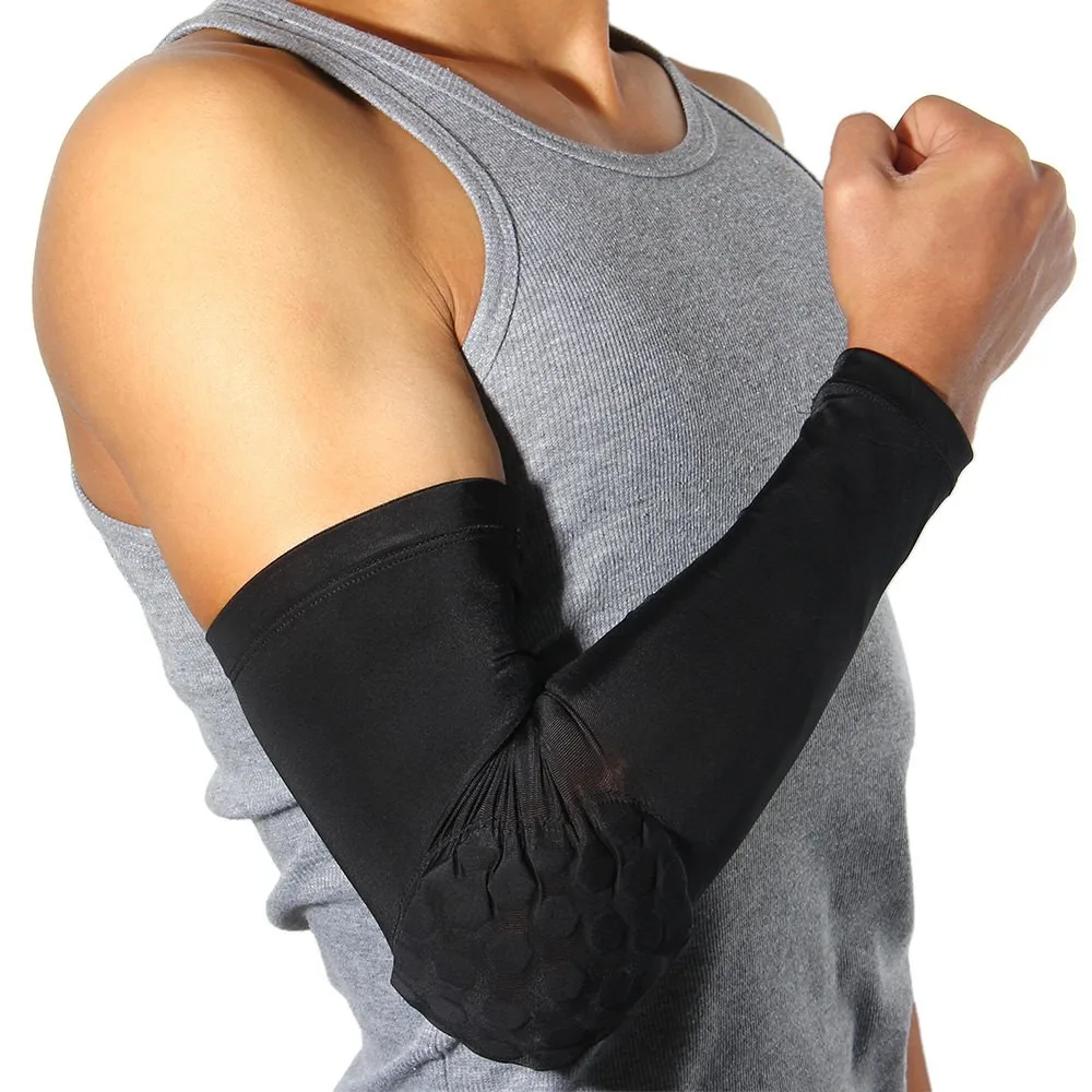 Неломающийся Упругие Тренажерный Зал Спортивный Длинная Рука Рукав Поддержка