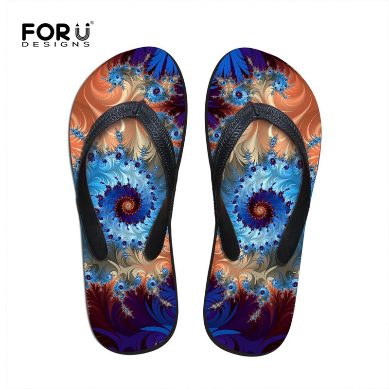 Модные сандалии в цветочек летние женские шлепанцы на плоской подошве