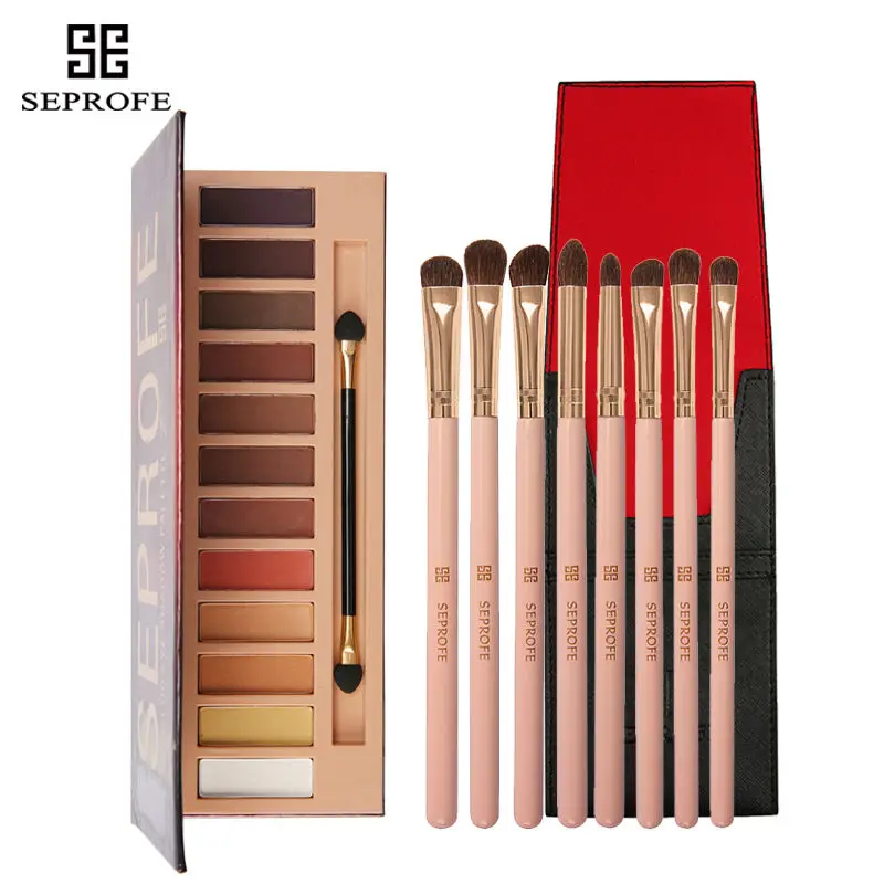New 12 Colors Eyeshadow Palette Makeup Glitter Shimmer Matte Eye Shadow Pallete Make Up Cosmetic Long Lasting With Makeup brush