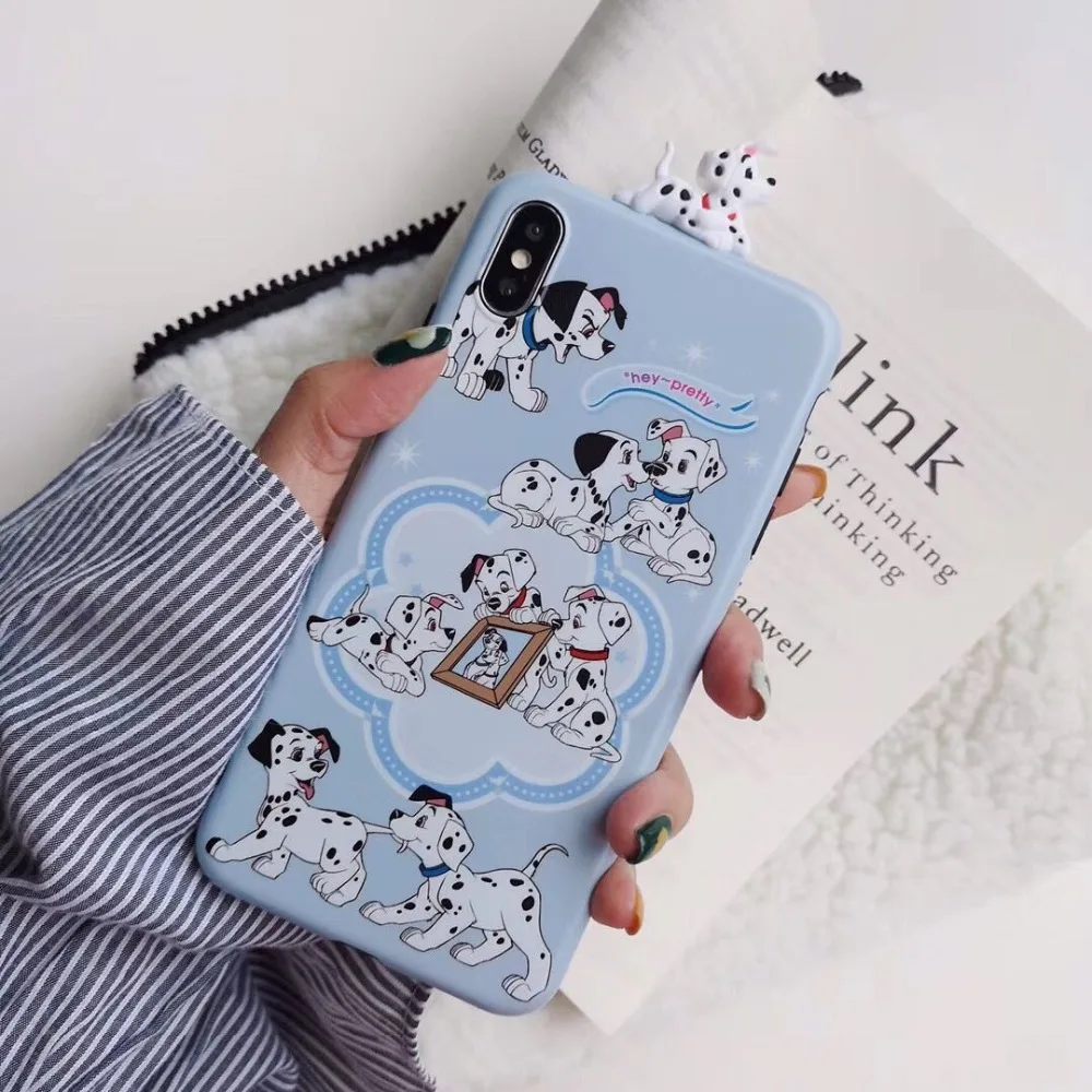 ORYKSZ 3D Cute Cartoon Dog Toy Silicon Soft Phone Case For iphone 6 6s 7 8 plus iPhone X XR XS MAX Cover Cases Coque |