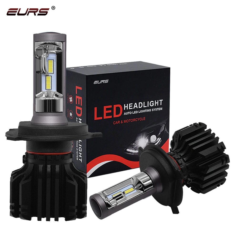 

EURS S5 Car Headlight LED H4 H7 6000K LED Bulb H11 H8 H1 H3 9005 HB3 9006 HB4 9004 9007 H13 Auto Headlamp Fog Light Lamp 8000lm