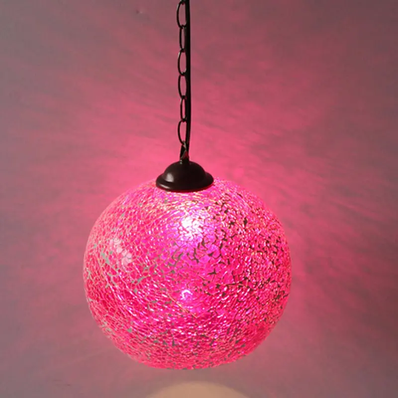 Тиффани подвесной светильник традиционная 8 &quotСтекло плетение железная цепь