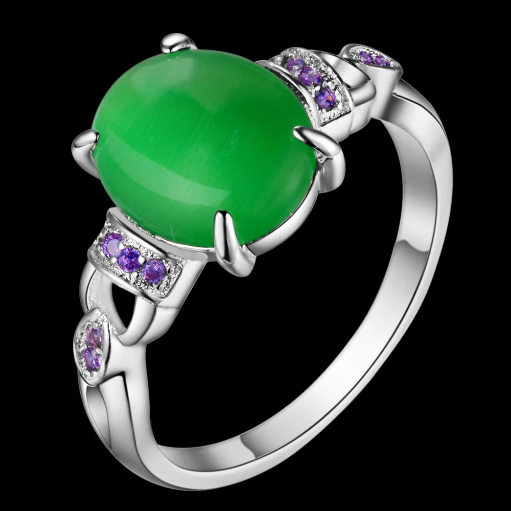 Fashion jewelry silver plated opal ring women top quality fine birthday gift factory wholesale hot ANGELTEARS brand | Украшения и