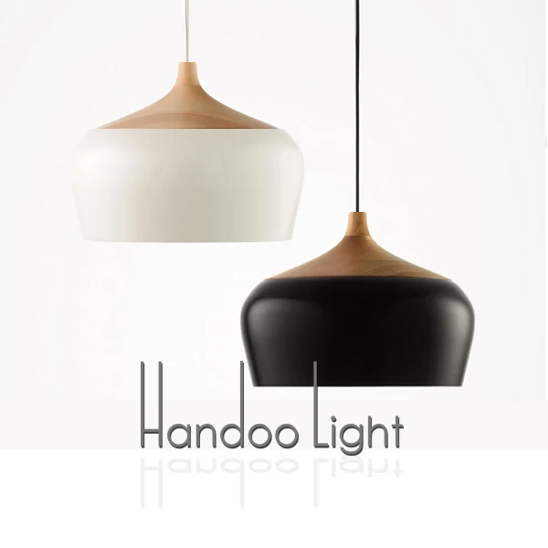 Диаметр 30 см в форме чеснока дерево и алюминий подвесной светильник Европейский