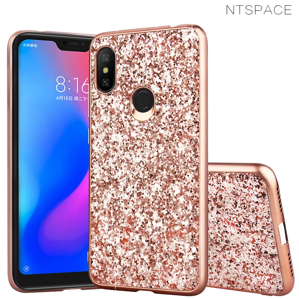 Блестящие Чехлы NTSPACE для Xiaomi Redmi Note 7 6 5 Pro Роскошный чехол с блестками Mi 9 Play Mix 3
