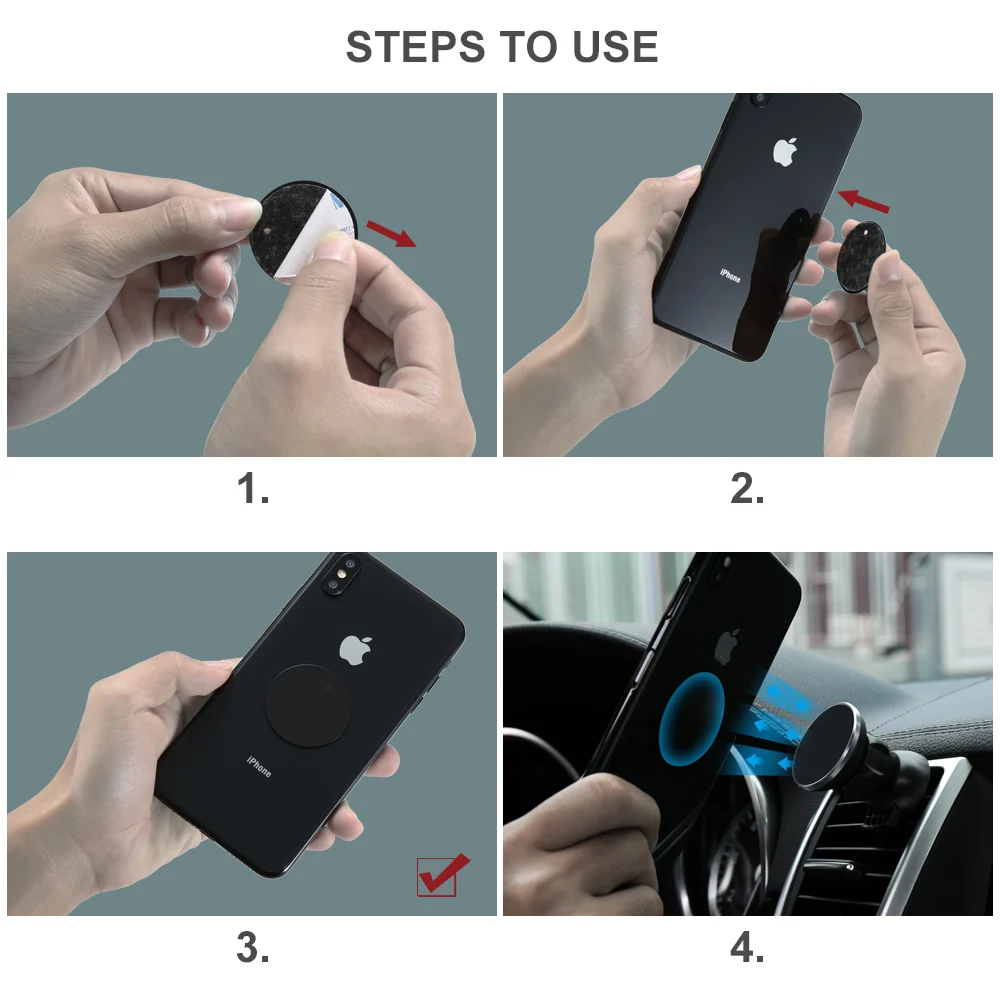 caseier ultra magnetic car phone holder air vent mount magnet car holder for your mobile phone stand suporte celular ppara carro free global shipping