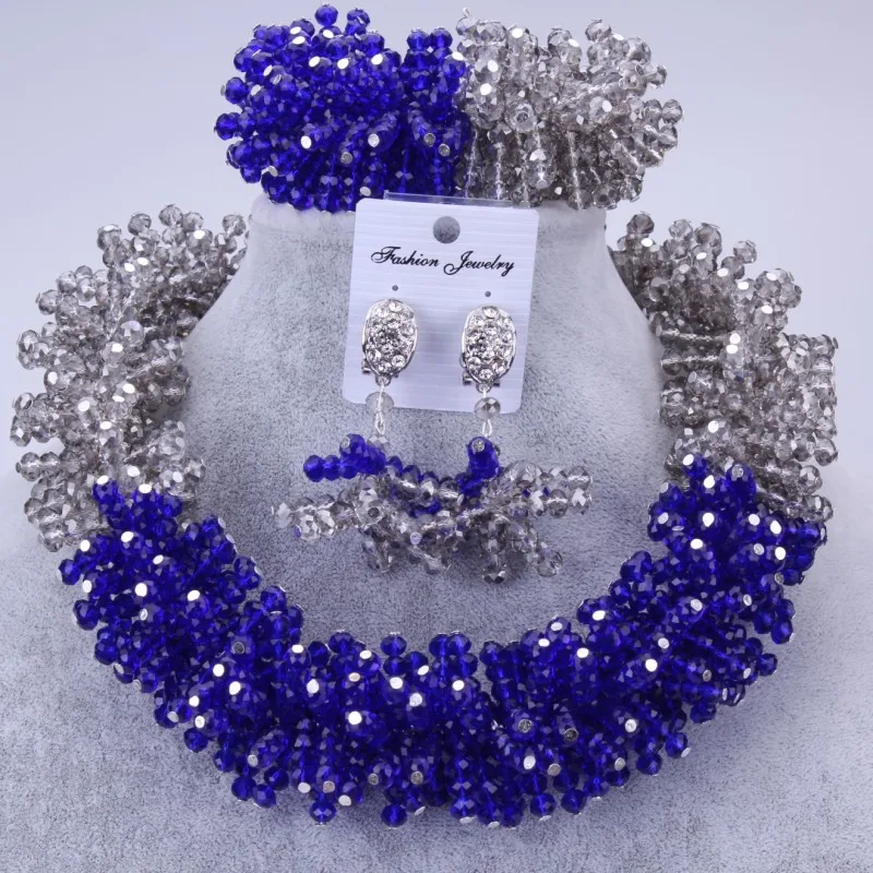 Золото и Sage африканские Коренастый Бусы Ювелирные наборы мода в нигерийском