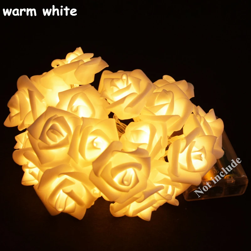 AIFENG Rose Garland AA Battery Operated Light String Cold Warm White Colorful Pink For Christmas Wedding Decoration | Лампы и