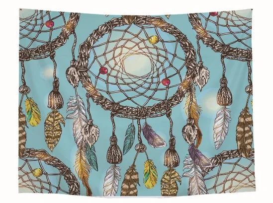 CAMMITEVER Dream Catcher Mandala Tapestry Indian Wall Hanging Cloth Bohemian Bedspread Blanket Hippie | Дом и сад