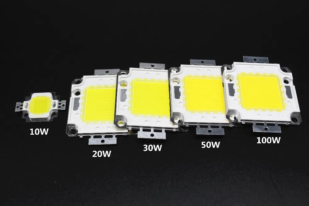 Теплый белый 10 Вт 20 30 50 100 Светодиодный светильник чип DC 12V 36V COB Интегрированный