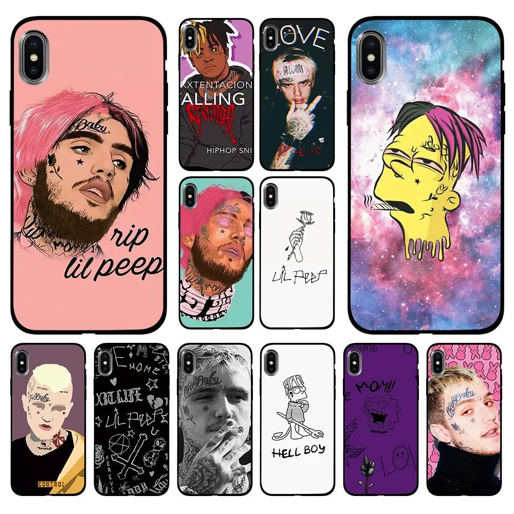 Funy and cute Lil Peep Мягкий чехол из ТПУ для Apple iPhone 6 6S 7 8 Plus 5 5S SE X XS MAX XR силиконовые