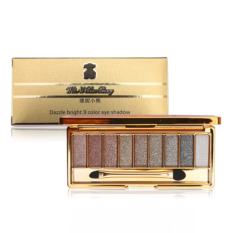 Professional Makeup Eyeshadow Palette 9 Color Dazzle Bright Eye Shadow Maquillage Makeup Shine Smoky Palette Make Up