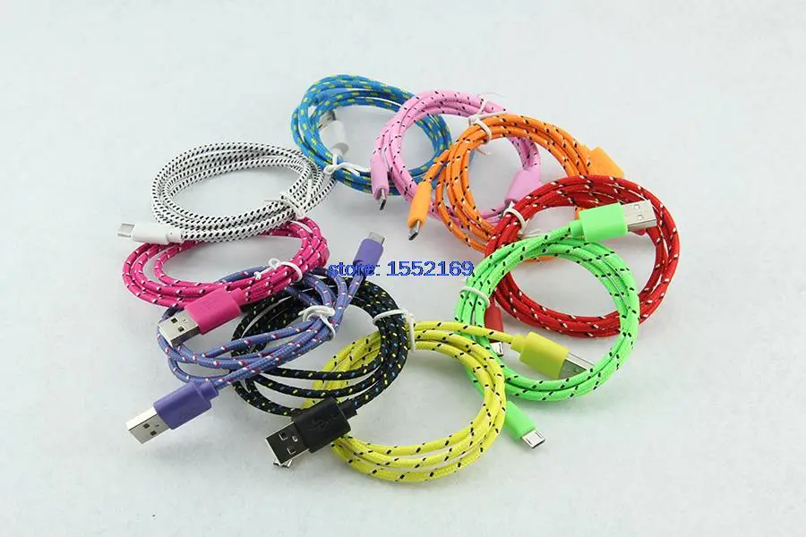 Быстрая доставка 100 шт./лот 3FT/1 М нейлон сетки данных зарядное зарядка