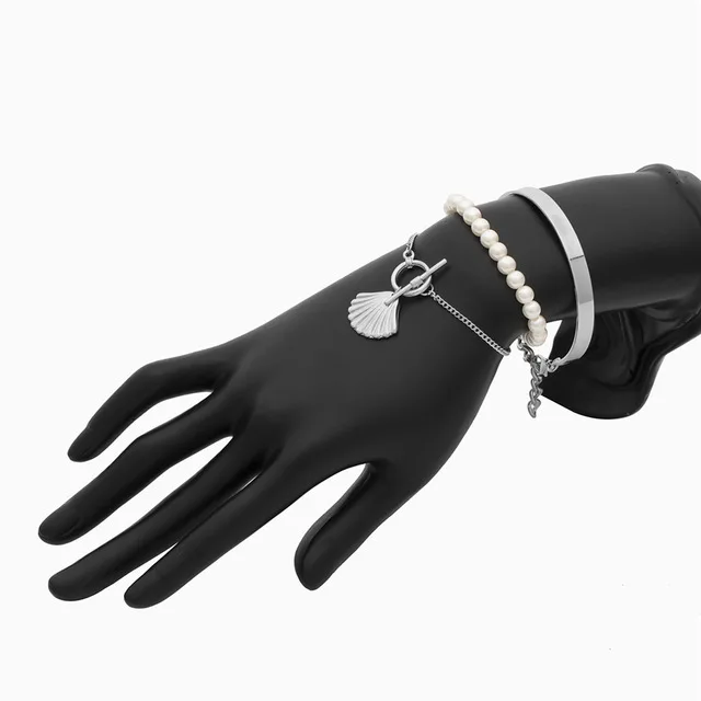 Silver Set 2 Ingemark в богемном стиле 3 шт./компл. большой корпус браслет Для женщин аксессуары панк летняя Морская ракушка Rope Chain, регулируемый браслет - Окраска металла: Silver Set 2