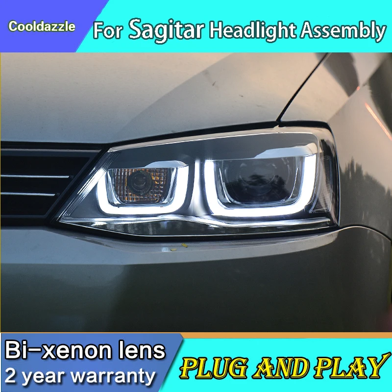 Для Volkswagen New Jetta MK6 Sagitar светодиодная фара в сборе 2012- года