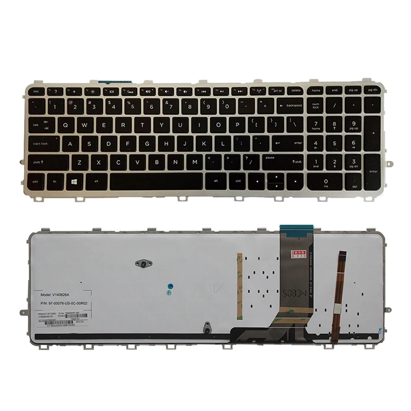 Клавиатура ноутбука США для hp envy 15-J 15T-J 15Z-J 15-J000 15t-j000 15z-j000 15-j151sr английская серебряная рамка Подсветка клавиатуры