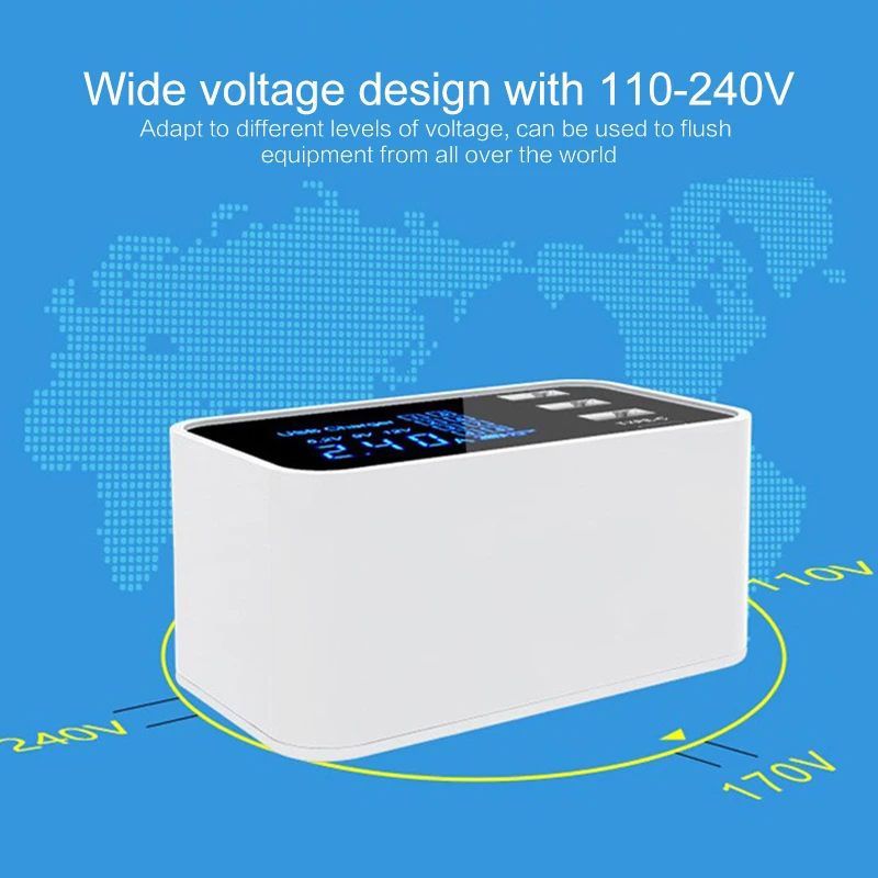 Зарядное устройство для телефона дисплей емкость аккумулятора 4 порта USB
