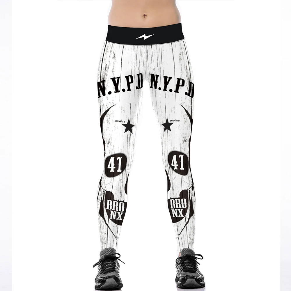 Anti-Samely High Waist pants Fashion Women 3D print Skeleton match Sexy comfortable fitness silm wholesale Free ship | Женская одежда