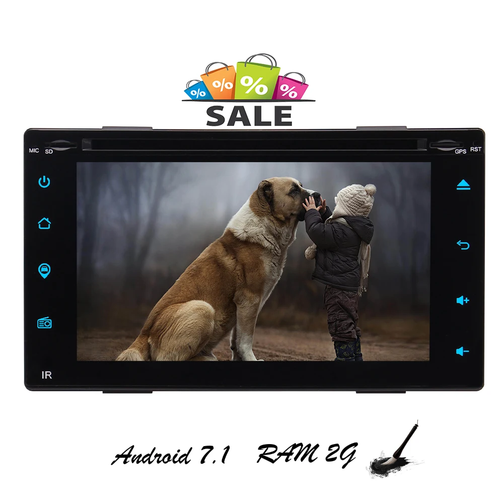 2 Din Android 7 1 универсальный автомобильный DVD плеер GPS навигация стерео FM RDS карта Wifi 4G